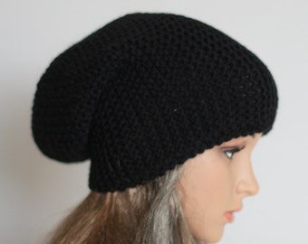 Slouchy Knitted Hat Large Men Women. Knit slouchy Beanie hat. Large . Chunky Knit Winter.Accessories Oversized Hat Chunky.