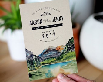 Mountain wedding invitation | Etsy
