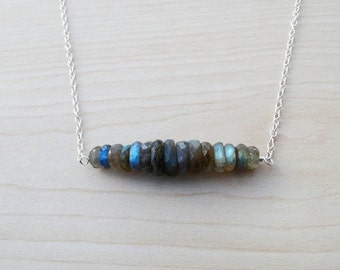 Labradorite & Silver Necklace - Sterling Silver