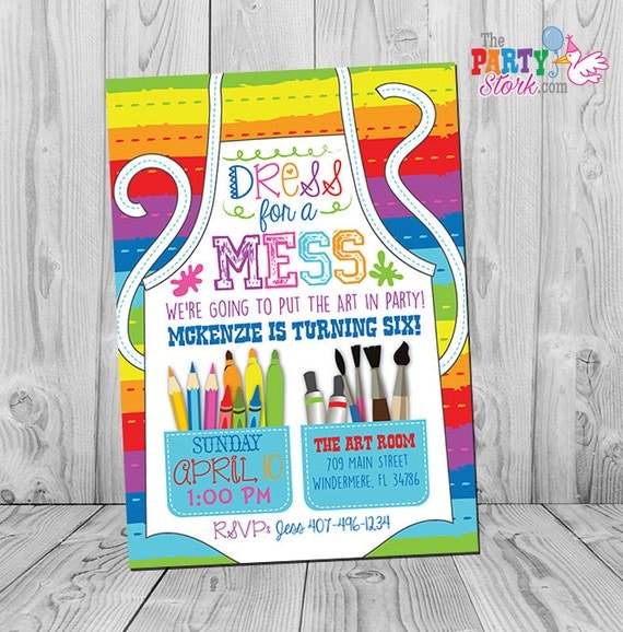 Free Paint Party Invitation Template 1
