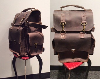 Backpack Bag/Large Vintage Backpack/Weekend Flight Backpackes/Personized Backpack/Vintage rustic Brown Backpack
