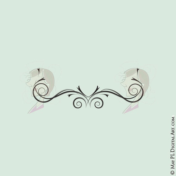 Decorative Svg Flourish - featuring Black Floral Vine VECTOR for Wedding Invitation, Cardmaking ...