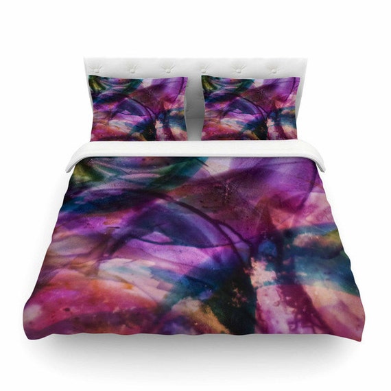 Bubbles 5 Duvet Cover Purple and green bedding Purple