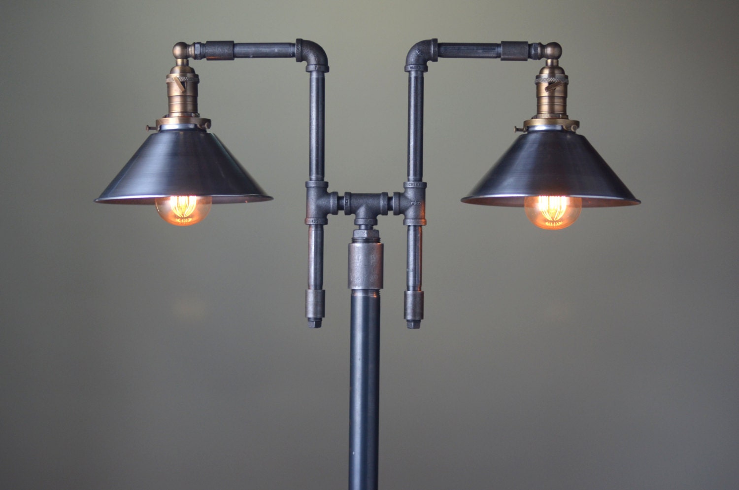 Vintage Floor Lamp Industrial Style Lighting Iron Pipe