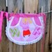 Peppa Pig Pink Ruffled Half Apron - Girl Size M Peppa Pig Apron - Retro Half Apron Peppa Pig
