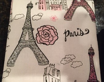 Paris doll ottoman stool for 18" doll AG furniture shabby chic Eiffel Tower