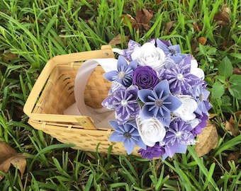 Origami Paper Flower Bouquet // Kusudama Origami Bouquet/ Paper Flower Arrangement/ Wedding Bouquet / Bridal Bouquets/ Centerpiece