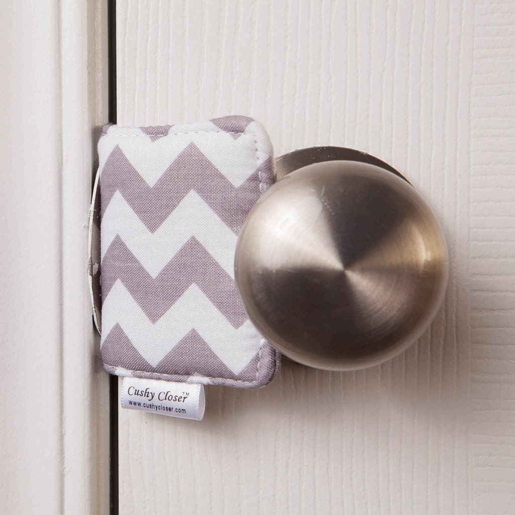 The Original Cushy Closer Door Cushion Gray & White by BabyUrbana