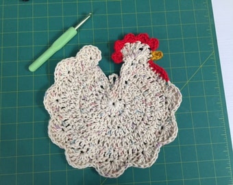 Crochet Chicken Potholder