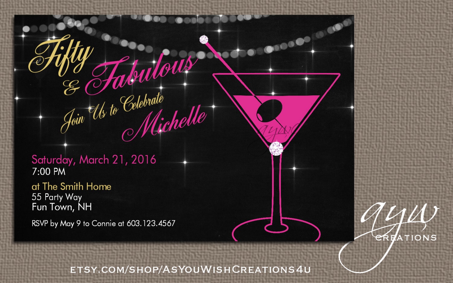 Martini Party Invitations 5