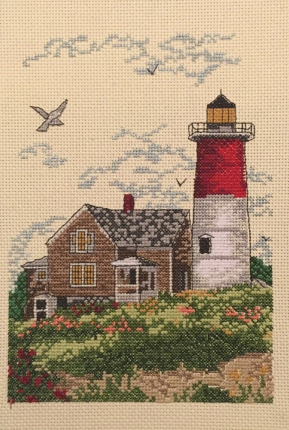 Nauset Lighthouse Counted Cross Stitch Complete