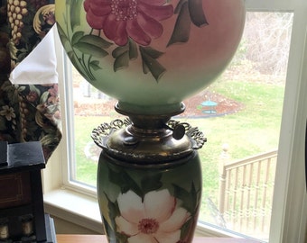 Success Gone With the Wind Lamp Parlor Lamp Pittsburgh Lamp Brass and Glass Co Documented Early 1900s All Original