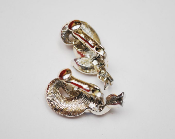 Coro Earrings Aurora Borealis Rhinestone clip on earrings