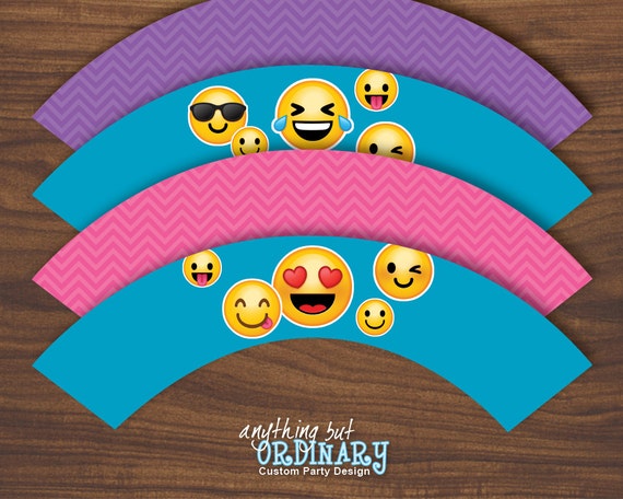 Emoji Birthday Party Cupcake Wrapper