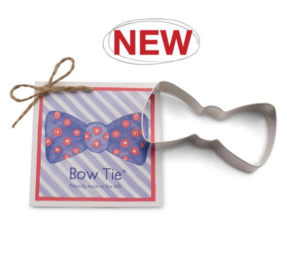 Bowtie Cookie Cutter & recipe card Gift Set party favors
