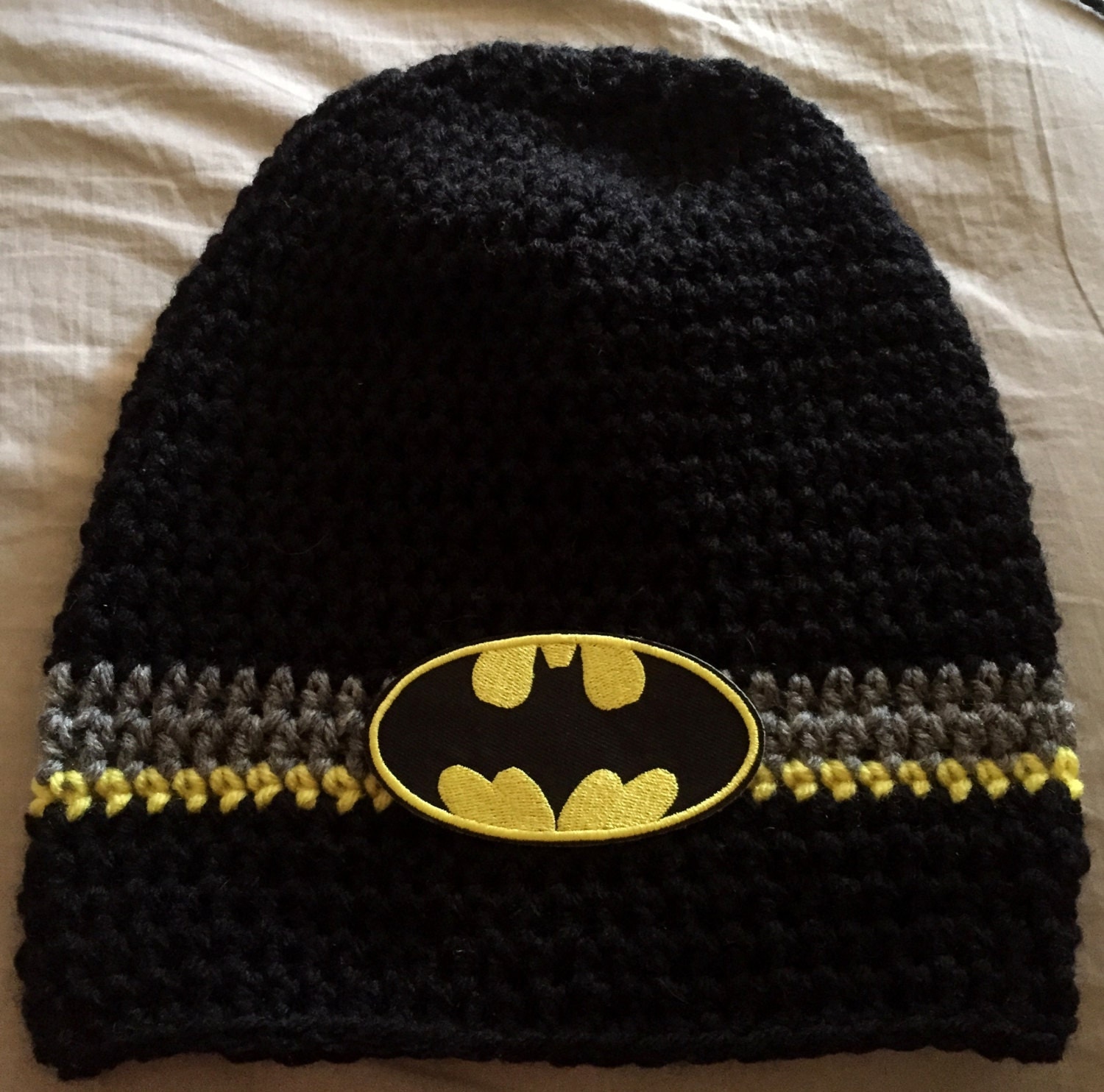 Batman inspired Crochet Character Hat Crochet by ValuableCr8tions