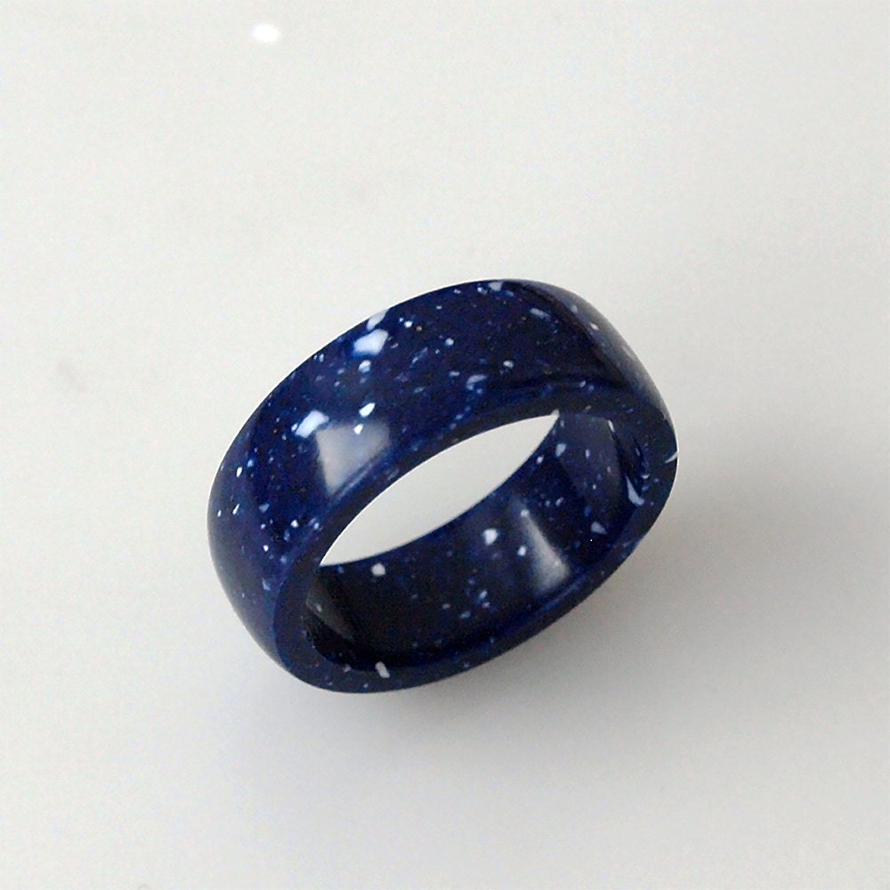 Azure ring Cobalt blue ring Corian ring Band ring Wedding