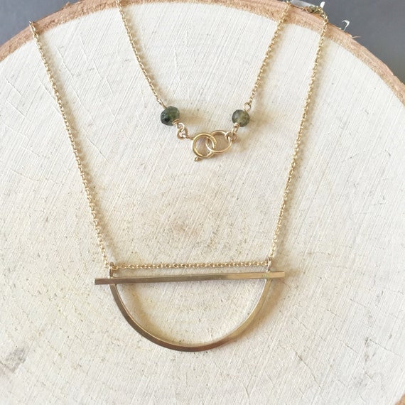 Half Circle Necklace by Taradaviesjewelry on Etsy