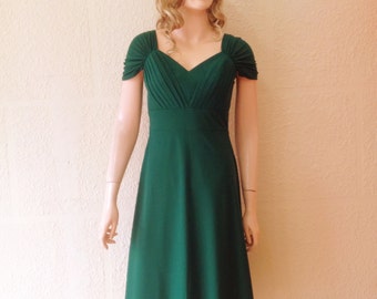 Dark Green Bridesmaid Dress. Party Dress.