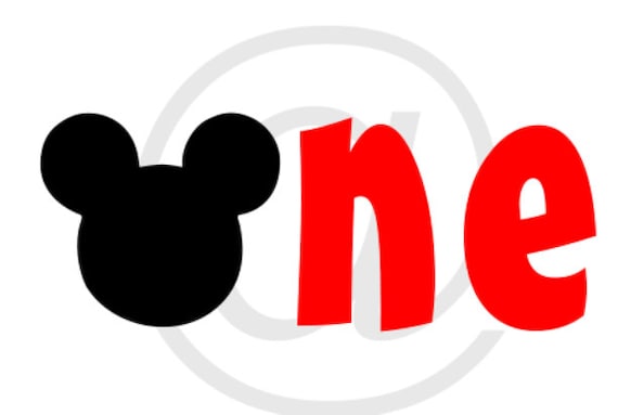 Download ONE Mickey Head Birthday SVG File Instant Download by ...
