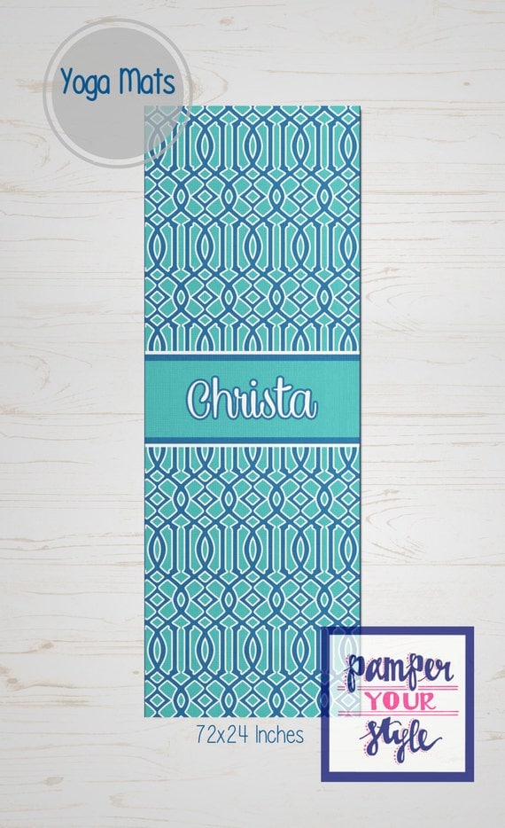 Items similar to Monogrammed or Personalized Yoga Mat Custom Yoga Mat