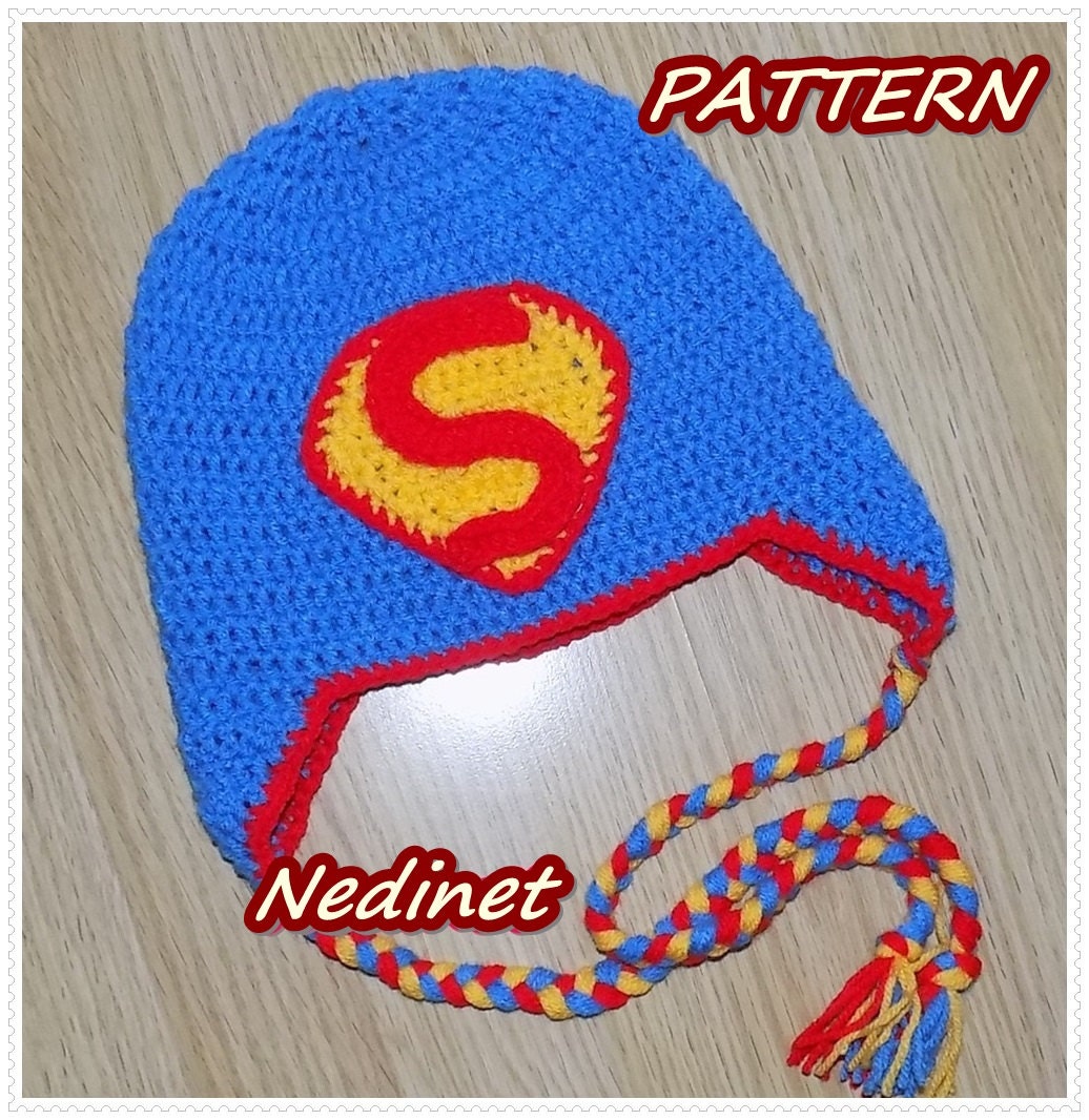 Crochet Pattern Superman crochet hat crochet pattern baby