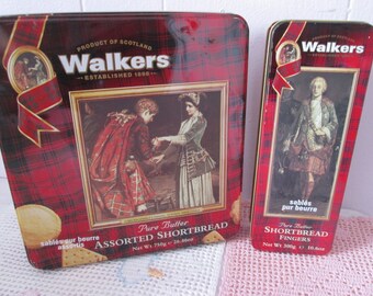 Cookies Walkers Vintage 2 metal boxes / Vintage 2 metal boxes cookies Walkers