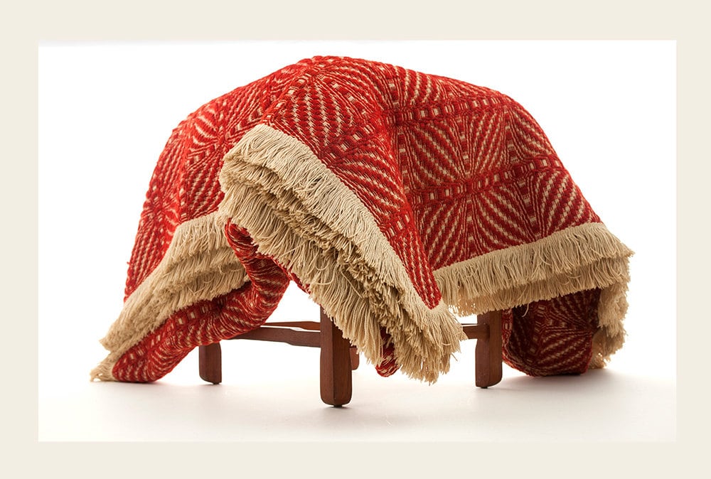 Vintage Woven Blanket Coverlet Overshot Double by PlumsandHoney