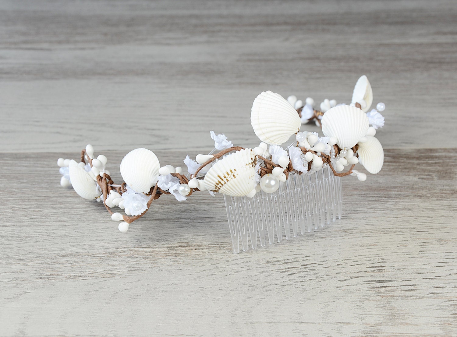 Seashell headpiece Beach wedding hair accessories Bridal