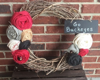 Ohio State Buckeyes Wreath
