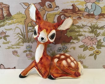 Vintage China Big Eyed Deer Kitsch Kawaii