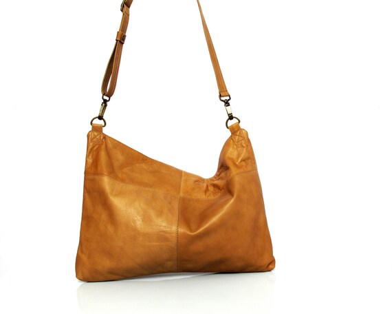 Camel brown leather bag leather purse SALE leather shoulder