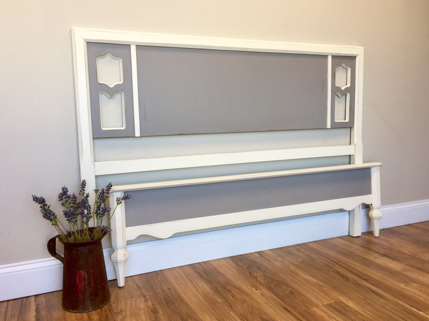 Wooden Bed Frame Hollywood Regency Full Size Vintage Bed