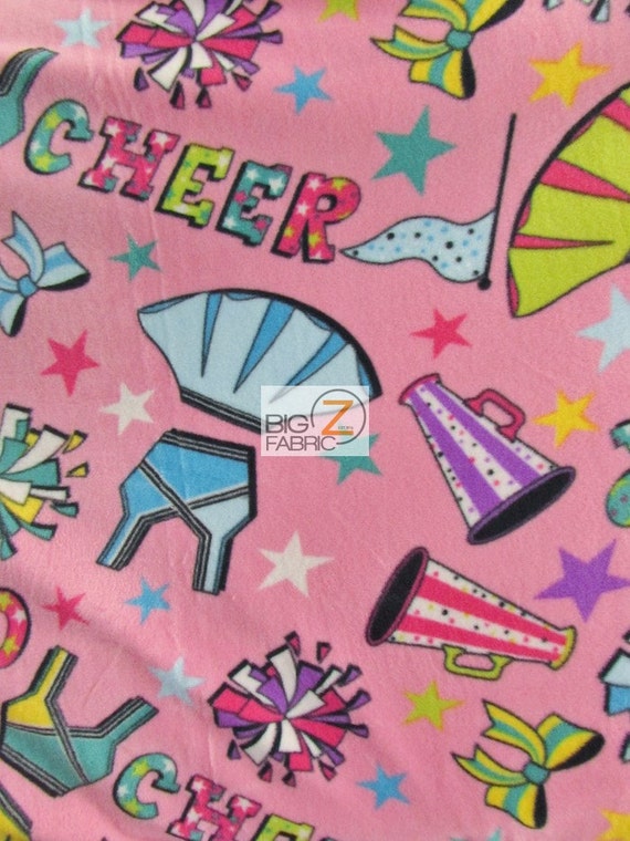 I Am A Cheerleader Pink By David Textiles Fleece Printed