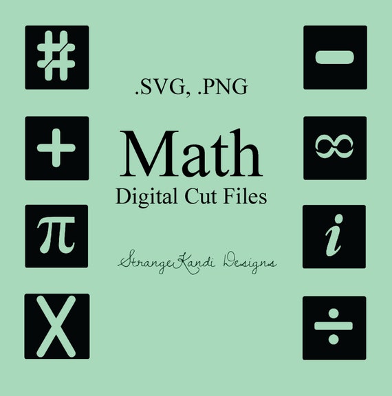 Download 8 Math Teacher Nerd Themed Digital Cut Files. by strangekandi