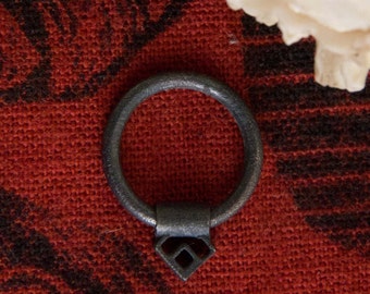 sterling silver piercing ring septum nipple earlobe conch oxidized black rough rustic 8mm 10mm diameter 1mm 1.2mm 1.6mm 18g 16g 14g wire