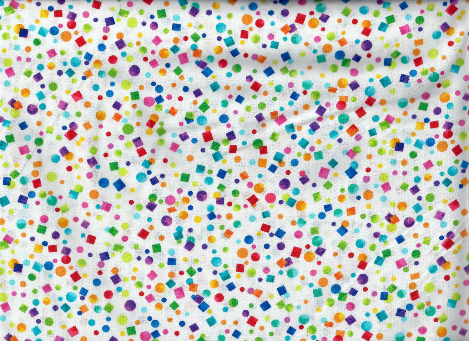 Let's Party Rainbow Confetti fabric white Kanvas Studio for Benartex