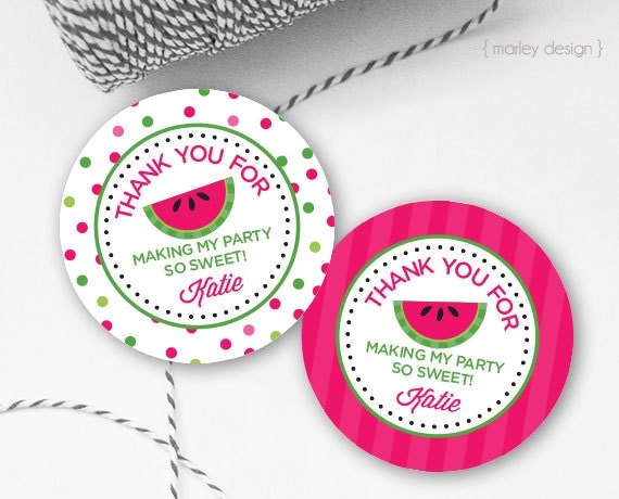 Watermelon Tags Printable Watermelon Party Watermelon Birthday Summer ...