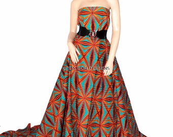 Authentic Fabric from Africa/Teal African Fabric by the yard/ Seersucker/ Ethnic African Clothing/ African fabric shop/Tribal Fabric / WP620