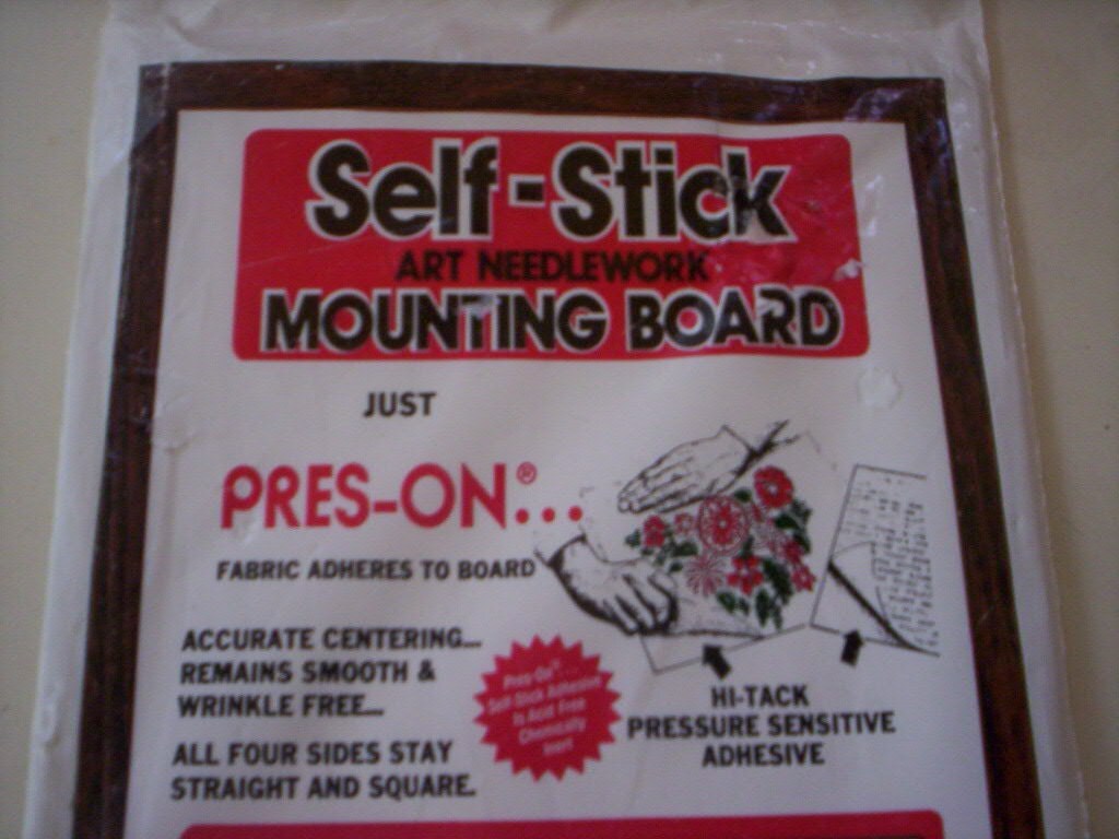 Self stick art needlework mounting board/cross stitch mounting