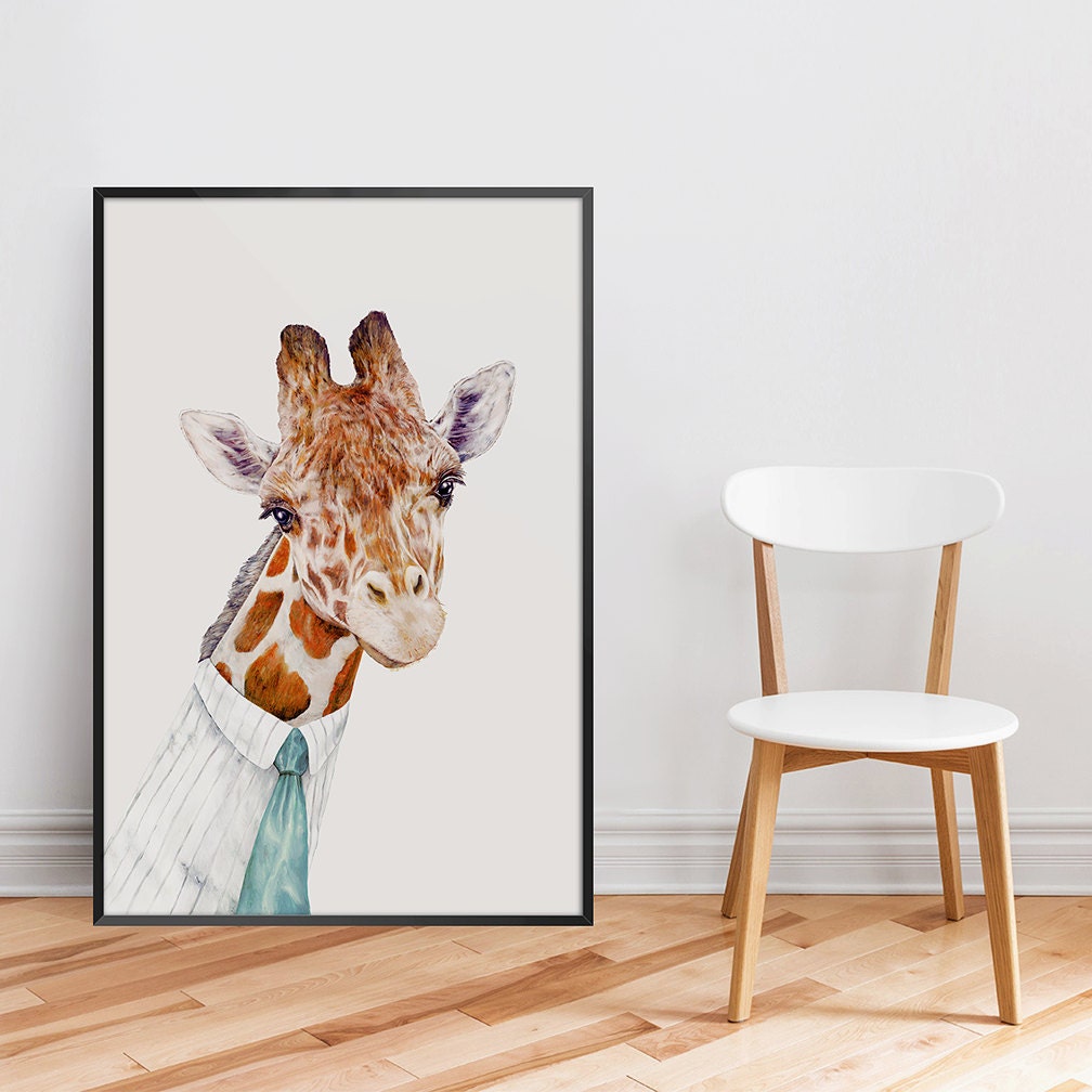 Mr GIRAFFE Fine Art Print Giclee Wall Art By Animal by AnimalCrew