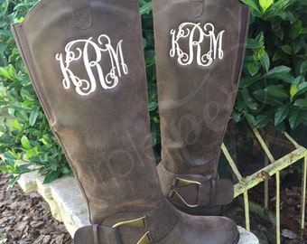 Monogrammed Boots, Ladies