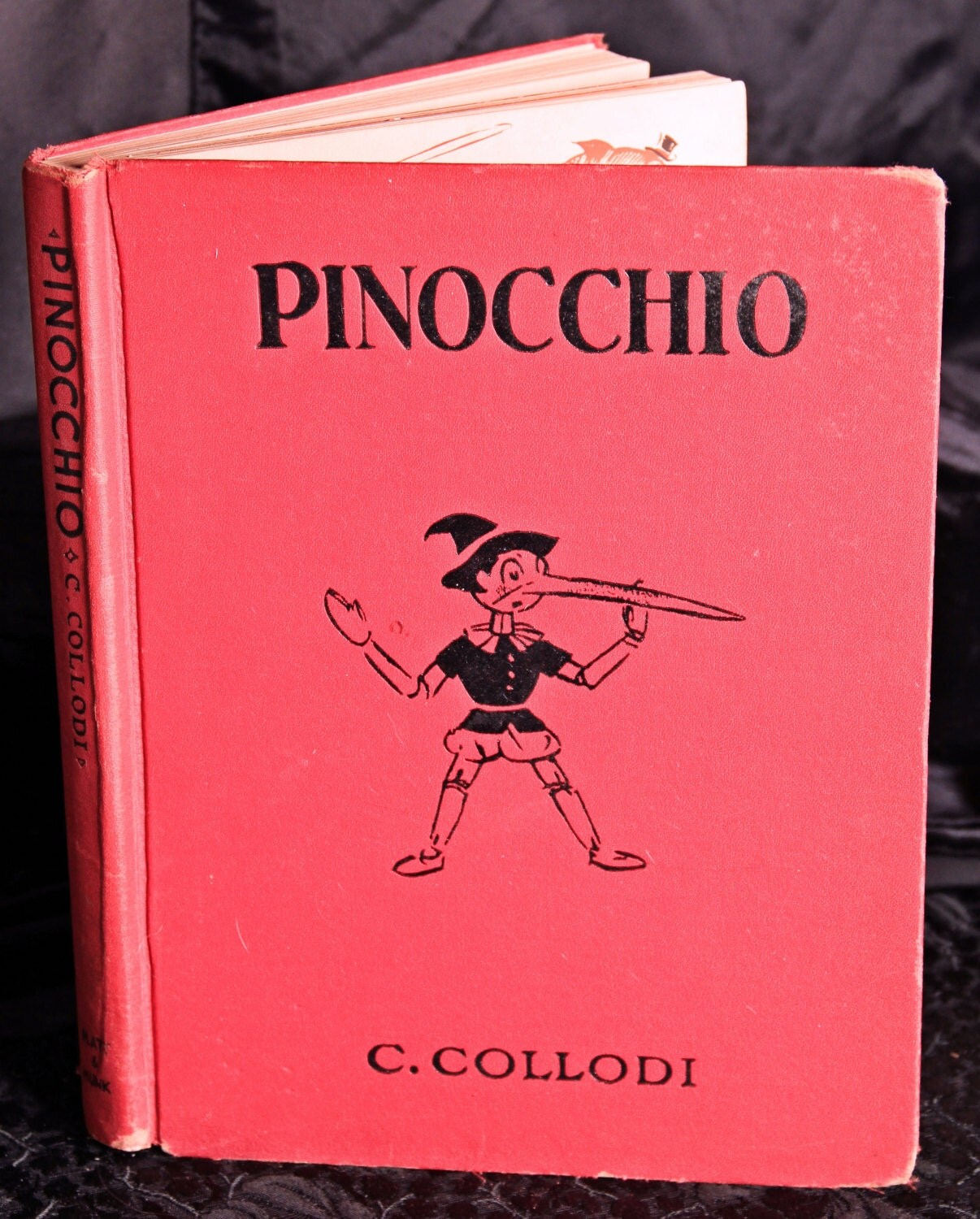 Pinocchio Book Collodi 1940 edition Original Vintage