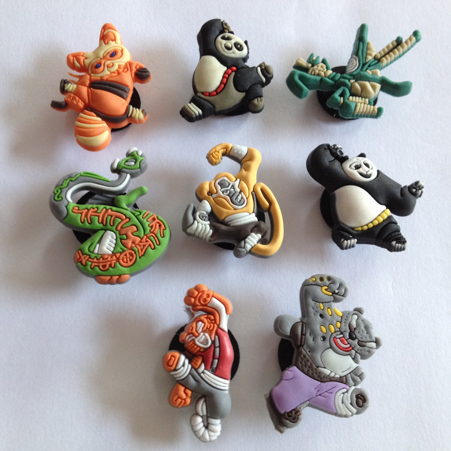 Kung Fu Panda 8pc Shoe Charms Cake Toppers Embellishments on eBid