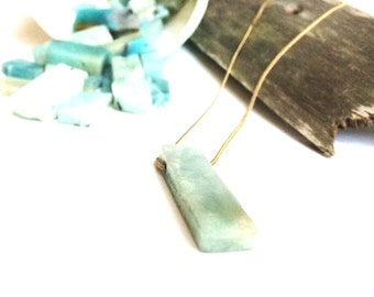 Green Amethyst Long Necklace