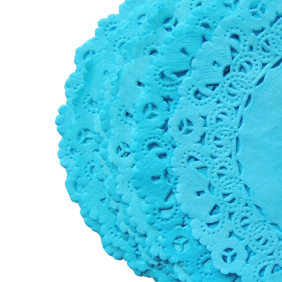 BAHAMA BLUE Paper Lace Doilies 4 6 8