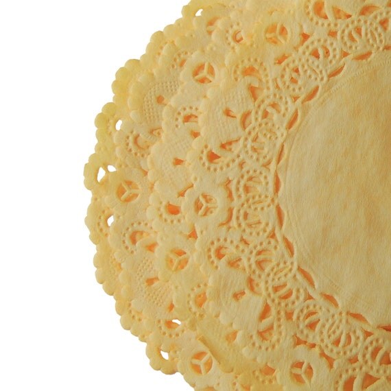 DAFFODIL YELLOW Paper Lace Doilies 4" 6" 8" 10" 12" 14" Sizes Dyed