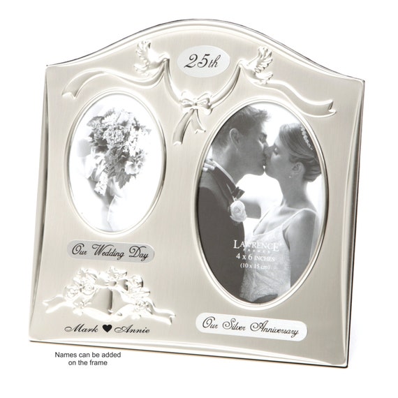 Personalized 25th Anniversary Picture Frame by aandlengraving