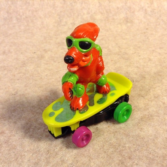 Skateboard Gang Dog Figure Wipeout Old Toy from
