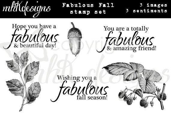 Fabulously Fall Digital Stamp Set